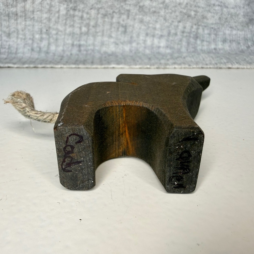 VTG 90s OSTHEIMER German Wooden Elephant Figurine Hand Carved little RETIRED - Picture 7 of 9